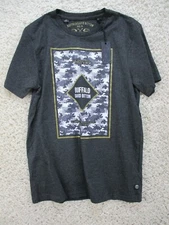 Buffalo David Bitton Shirt Mens Small Gray Short Sleeve Cotton New Tee