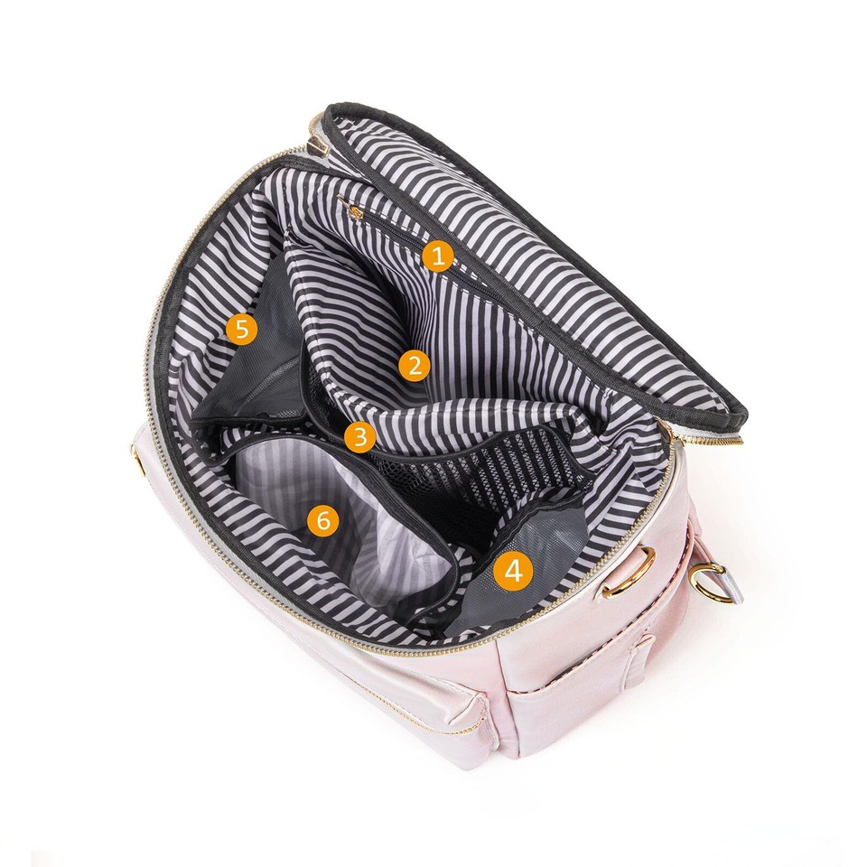 Minsong Diaper Bag Backpack, Fashion Leather Mommy Backpacks, Travel