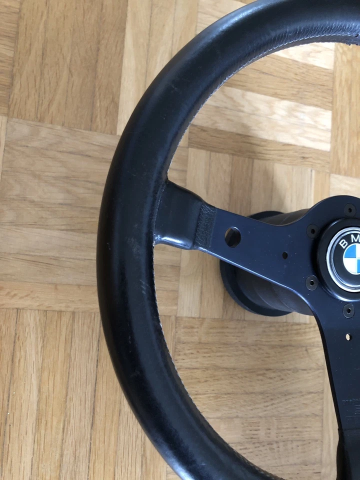 Momo Prototipo S Sportlenkrad Leder BMW 2002 Alpina E9 CSL E3 E21 Nabe S152 155 - Bild 4 von 4