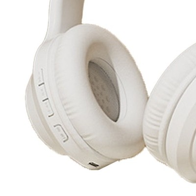 Pearl White BT Wireless Gaming Headset Multifunction HiFi Stereo Noise Cancellin