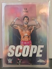 CM Punk Scope WWE Topps Chrome Catch Card 2026