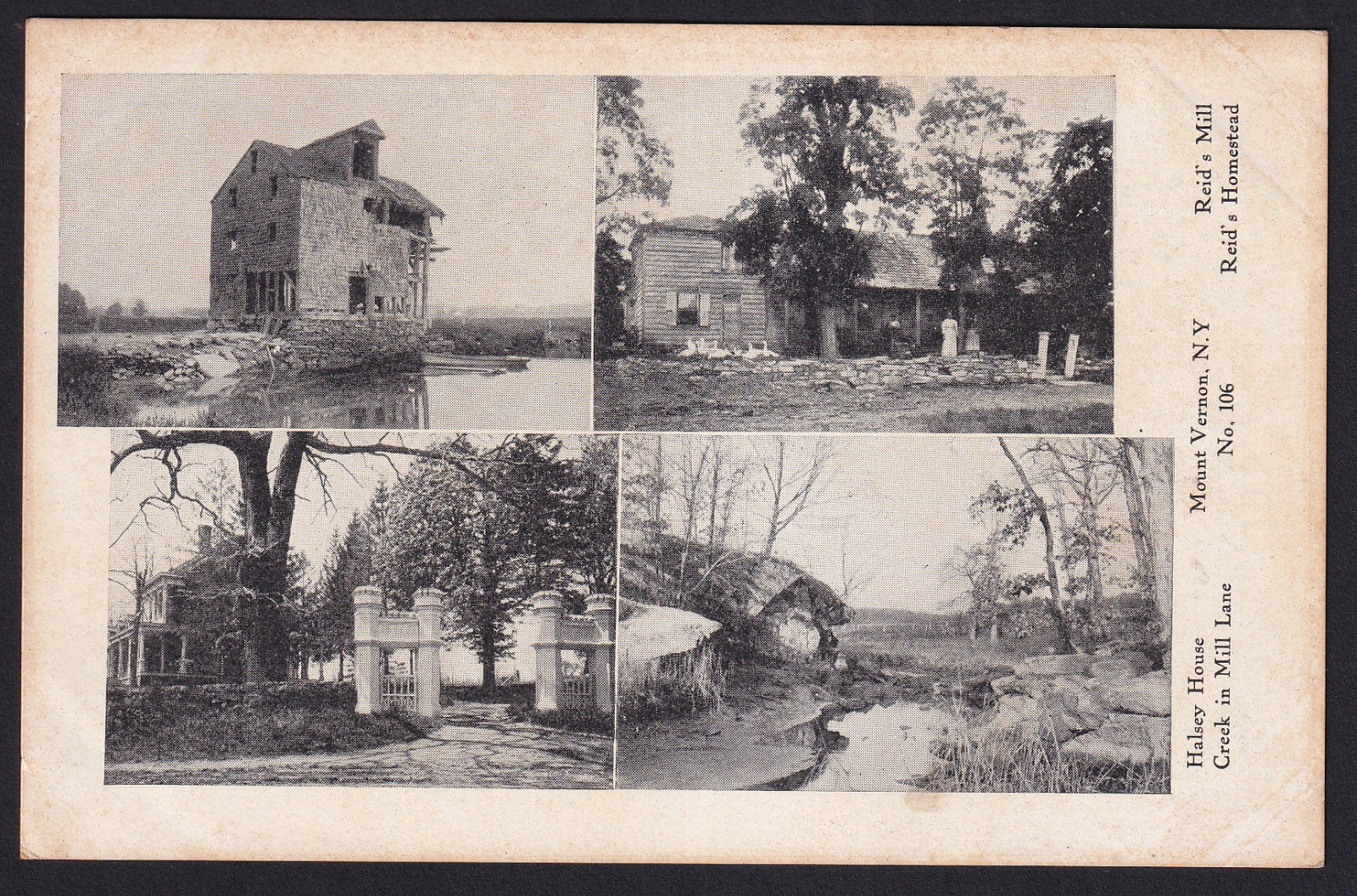 New York-NY-Mount Vernon-Pelham-Eastchester-Halsey-Reid's Mill-Homestead-c1906