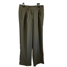 Quince Straight Leg Green Dress Pants - Size 6 Career Office Business