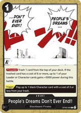Peoples Dreams Dont Ever End OP08-096 carta