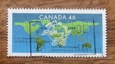 Canada 46 cent  1999  stamp # 1806 Universal Postal Union  used