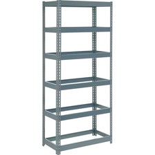 Boltless Extra Heavy Duty Shelving 36"W x 24"D x 72"H 6 Shelves No Deck