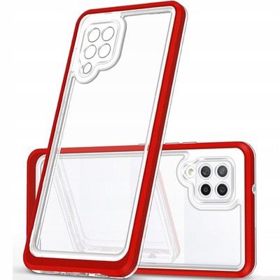 HURTEL CLEAR 3IN1 CASE FÜR SAMSUNG GALAXY A42 5G GEL COVER MIT RAHMEN