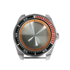 43mm Stainless Case Orange Inner Shadow Sapphire 10ATM Part for NH35/36 Movement