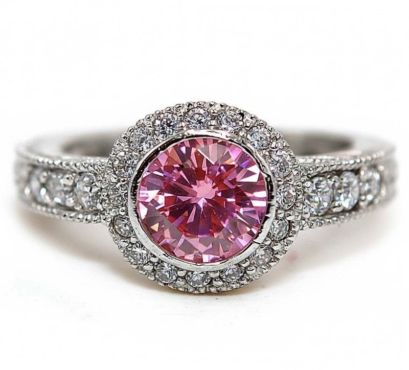 2CT Heat Treated Pink Topaz 925 Sterling Silver Ring Jewelry Sz 6 MM2-10