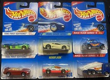 Vintage Hot Wheels 1996 Carded Lot of 6 First Editions Race Team Pearl