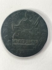 1787 Connecticut colonial coin large cent with New York counter stamp RARE