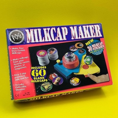 Rare Pogs Milkcap Maker Boxed & unbenutzt Toy Game Rohlings & Instructions 1990s 1995