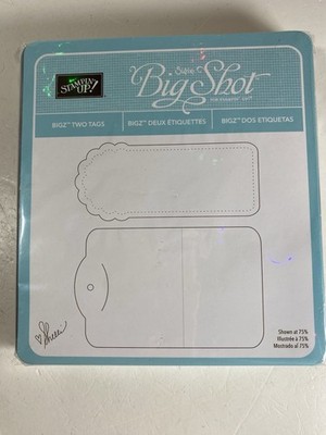 Stampin Up Sizzix Bigz Shot Bigz Two Tags 115954 Shelli NEW NIP
