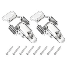 Stainless Steel Spring Loaded Toggle Latch with Lock Hole, S,Silver  2 Pcs 