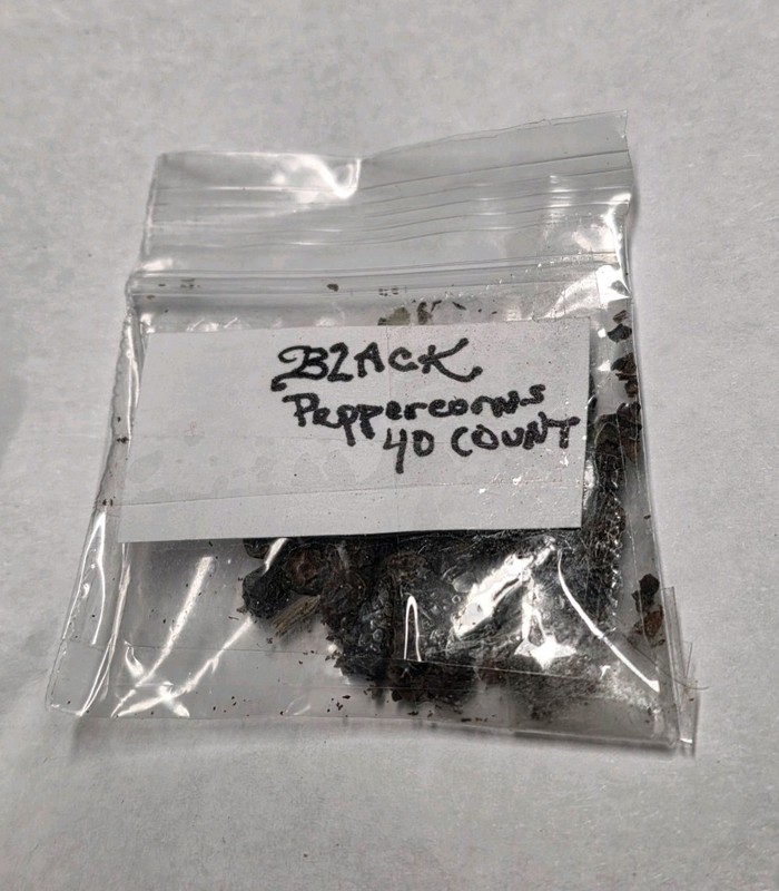 Small Amount Of Black Peppercorns Spice 40 Count Peppercorns