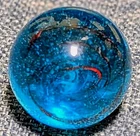 27/32"+ Rare Oxblood Greiner Leighton German Handmade Marbles (GP)  WET MINT