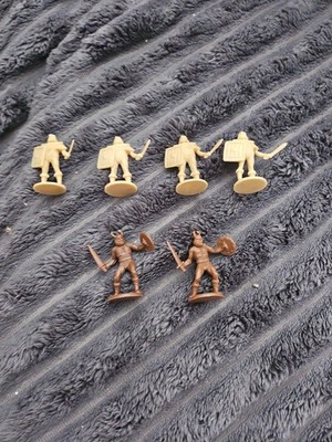 6x EL GRECO - 1980er GRIECHISCHE ARMBRÜSTE/KATAPULTE 1,5 Zoll WEISS/BRAUNE KRIEGER - SELTEN