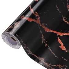 Carta Contatto Marmo 31,5" x 394" Marmo Nero Oro Sbuccia e Bastone