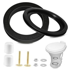 RV Toilet Seal Kit Compatible with Dometic 300 310 320 400 410 Black Seal Kit