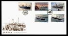 DR WHO 1989 GB JERSEY FDC RAILWAY STEAM SHIP COMBO R60830