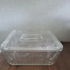 VTG Anchor Hocking 1932 design Ribbed 9x9 Baking or Refrigerator Dish with Lid