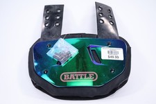 Battle Sports Blue Green "Prism" Chrome Football Back Plate - Youth Read