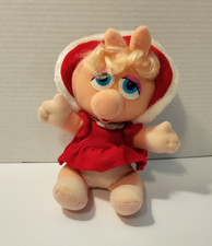 Vintage 1987 Baby Miss Piggy Christmas Plush Jim Henson Muppet Babies