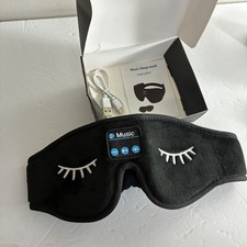 Sleep Mask Bluetooth Headphones Black 3D Wireless New Travel Vacation NEW