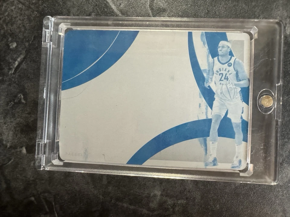 Placa de impresión Buddy Hield 1 de 1 1/1 Teal Pacers Panini Immaculate Baloncesto Foto 3 de 3