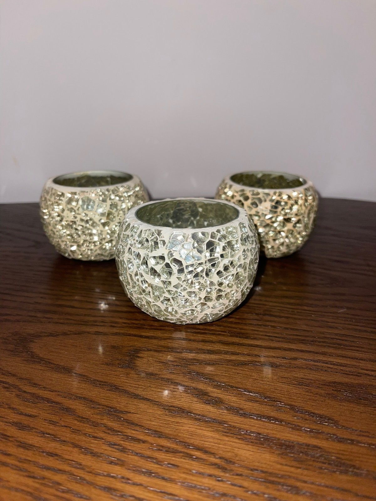 S Set Of 3 &ndash; Gold Decorative Votive Trio