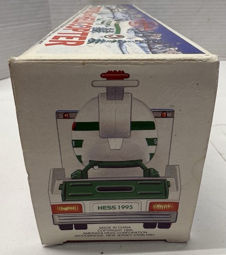 Camion ed elicottero giocattolo Hess vintage 1995 luci reali funzionanti chopper rotori funzionanti - Foto 5 di 8