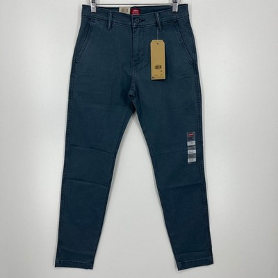 Levis XX Chino Standard Taper Pants Mens 28x32 Slate Blue Stretch Twill New NWT