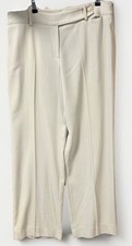 ARMANI COLLEZIONI Women  s Cream Ivory Wide Leg Work Career Pants Size 38 Waist