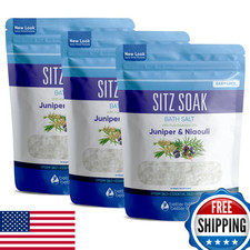 Sitz Bath Salt 3 Pack Hemorrhoid Soothing Epsom Salt Bundle USP Grade Essential