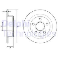 Delphi 2X Bremsscheibe Hinten Ø259 Mm Voll FüR Mini Mini F56 Cooper One F55 F57