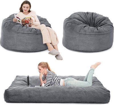 2in1 Sitzsack Sitzkissen Bodenkissen Beanbag Indoor Lounge Sessel Schlaffunktion
