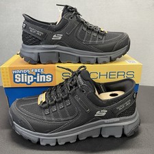 Skechers Shoes Men's 7 Wide Fit Slip-ins Summits AT Black/Charcoal Sneakers