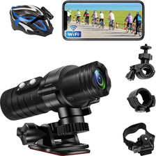 Action Cam, Wifi Action Camera, 1080P HD & 120° Grandangolo Telecamera Moto Con 
