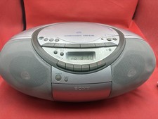 Sony CFD-S350 AM FM Radio CD Cassette Portable Boombox Power Cord Tested Working