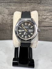 Reloj de buceo Caravelle Set-O-Matic automático día/fecha 666 ft - Funciona