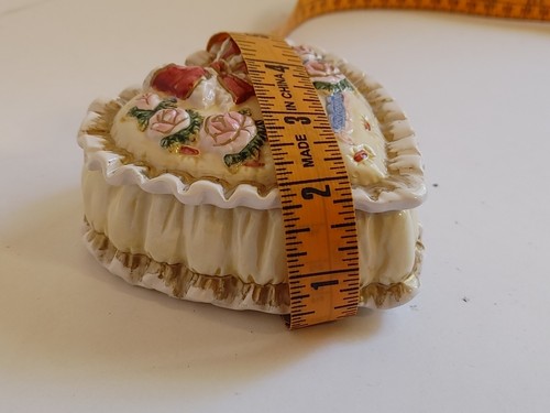 Fitz & Floyd Omnibus Keramik Herzform Liebe Schmuckkästchen Vintage 1996 - Bild 8 von 13