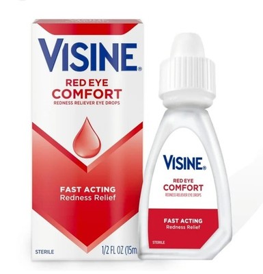 Visine Red Eye Redness Reliever Eye Drops, 0.5 fl oz