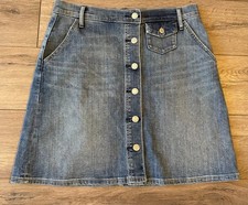GAP Womens Denim Skirt Button Front Size 28