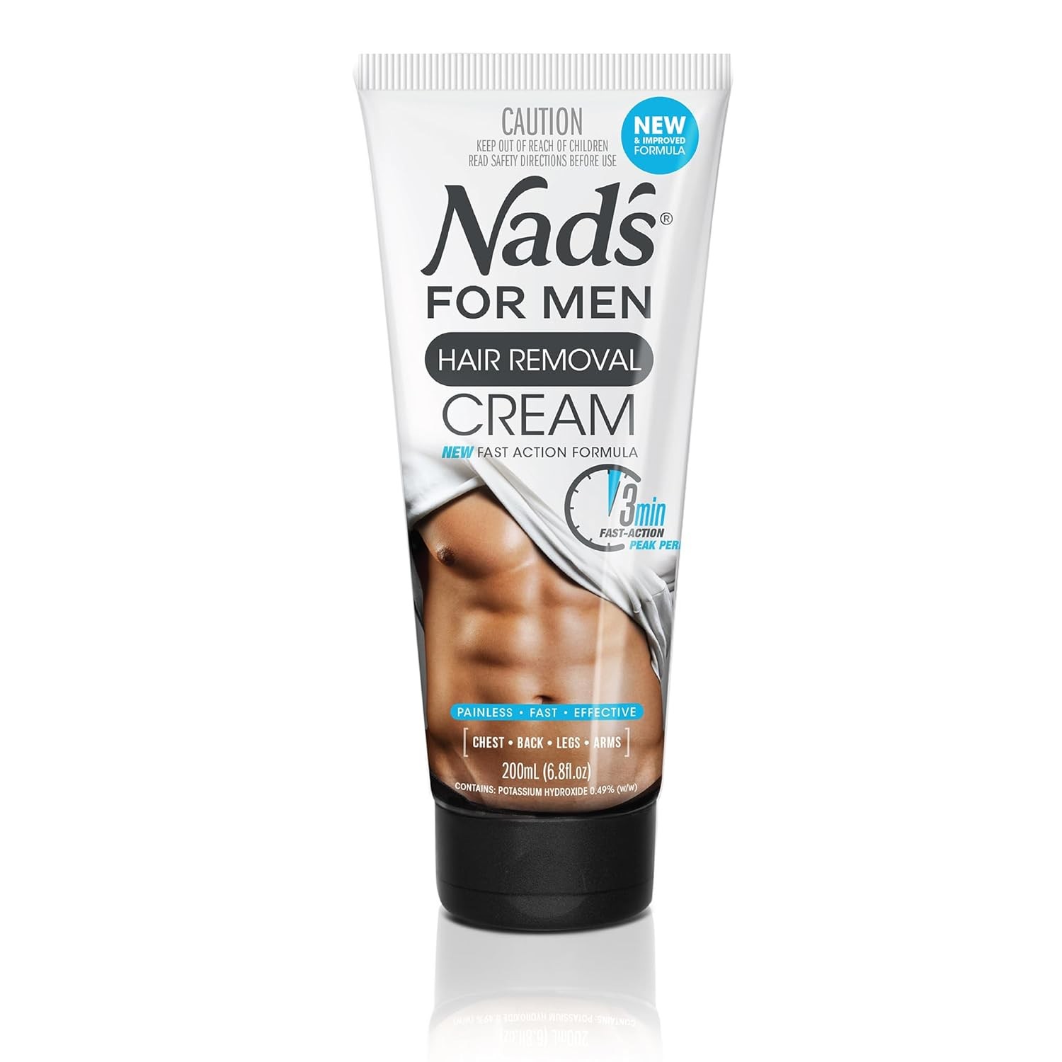 Nad's For Men Hair Removal Cream, Painless Hair Removal For Men - 6.8 Fl Oz