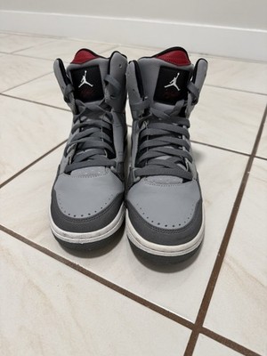 Jordan Flight Origin 2 Boys Mid Top Basketball Sneakers Gray/Black/Red 7Y