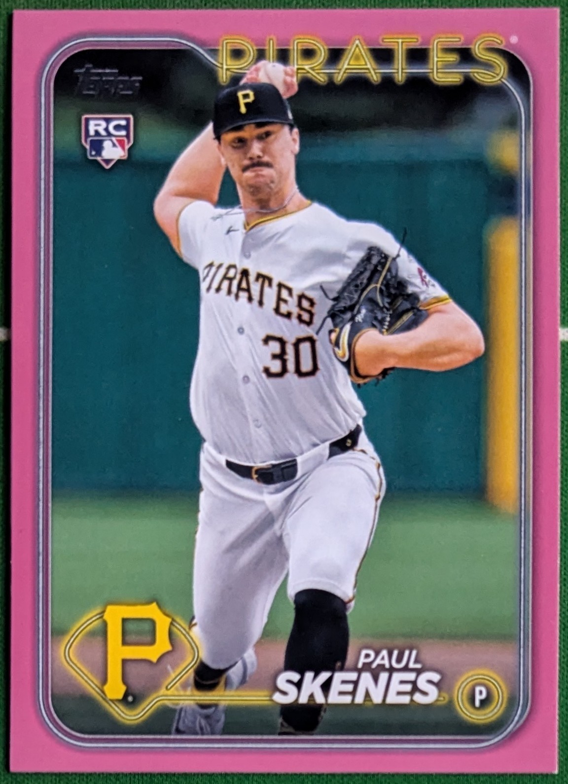 2024 Topps Update Paul Skenes RC Mother's Day Hot Pink /50 Pirates US100