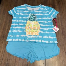 Justice Shorts Pajama Set 2 Piece Size 10P