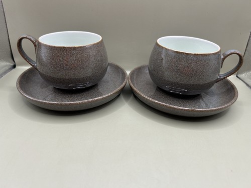 Denby Greystone - 2 x Cups & Saucers. Pristine Condition Tea Cup & Saucer - Picture 1 of 4
