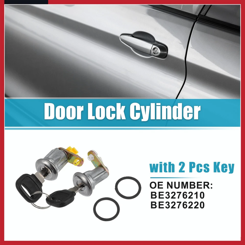 Repuesto cilindro cerradura puerta apto para Mazda B2200 tono plata Foto 2 de 4