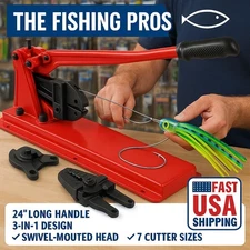 The Fishing Pros 24" Heavy Duty Bench Crimping Tool Swager Cutter Big Game Rigs